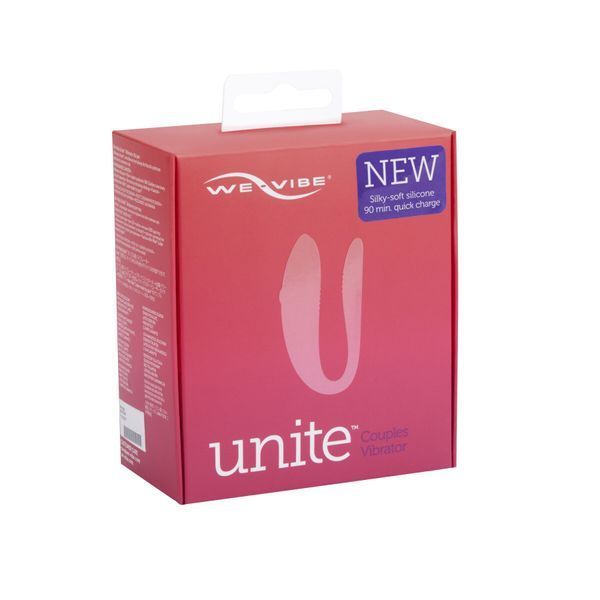 Недорогий вібратор для пар We-Vibe Unite Purple, однокнопковий пульт ДК SO6936 фото