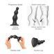 Насадка для страпона Strap-On-Me Dildo Plug Beads Black XL SO8987 фото 3