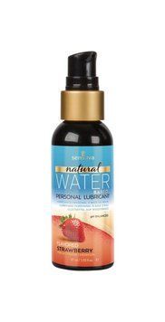 Змазка на водній основі Sensuva Natural Water-Based Strawberry (57 мл) без гліцерину та парабенів SO3221 фото