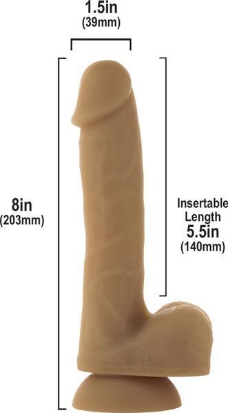 Гнучкий фалоімітатор на присосці ADDICTION &mdash; ANDREW 8&Prime; Silicone Dong &mdash; Caramel. SO5579 фото