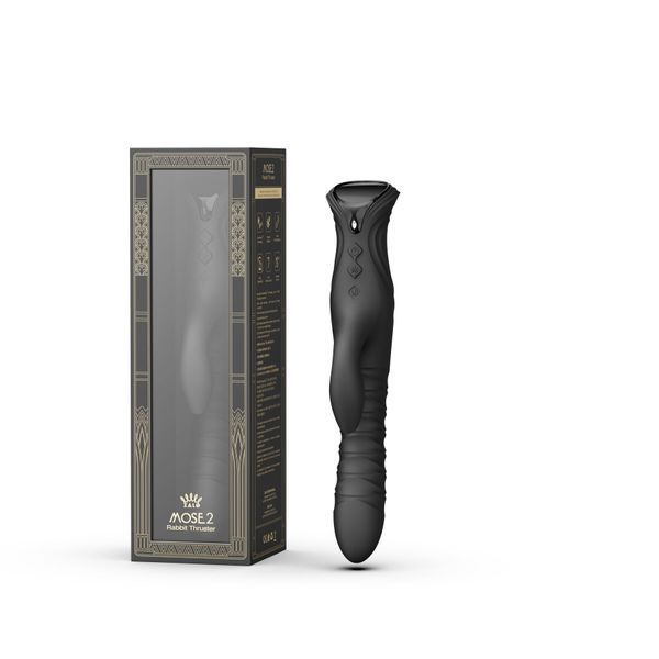 Пульсатор-кролик з вібрацією Zalo Mose 2 Obsidian Black SX2688 фото