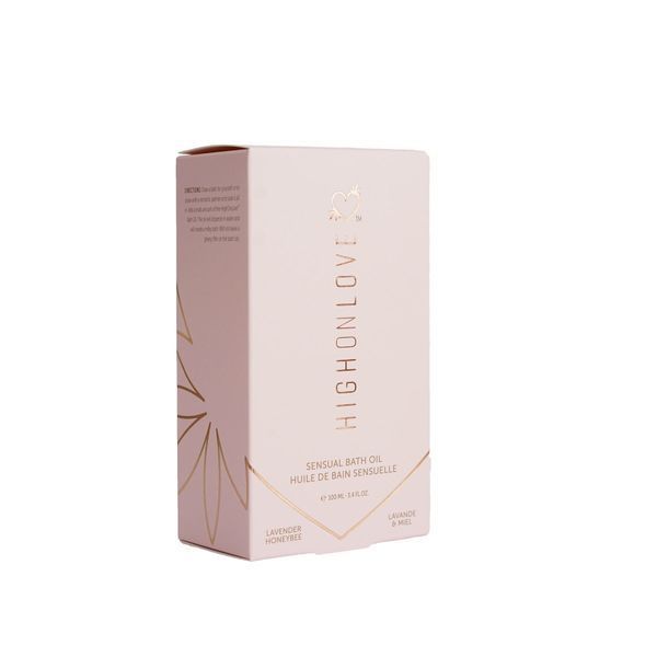Преміальна олія для ванн HighOnLove Bath Oil - Lavender Honeybee (100 мл) з олією насіння конопель SO3053 фото