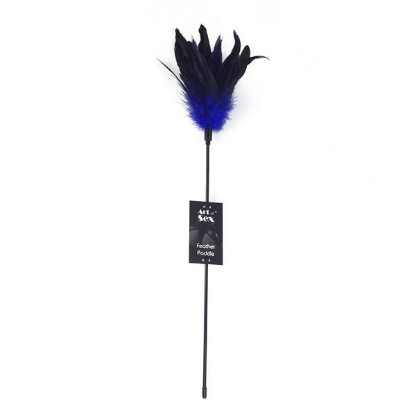 Лоскітка з пером півня Art of Sex &ndash; Feather Paddle, синя SO6612 фото