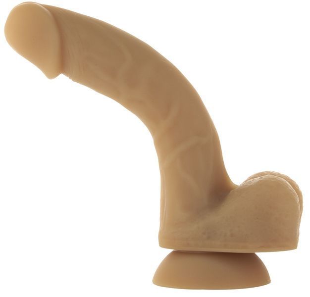 Гнучкий фалоімітатор на присосці ADDICTION &mdash; ANDREW 8&Prime; Silicone Dong &mdash; Caramel. SO5579 фото