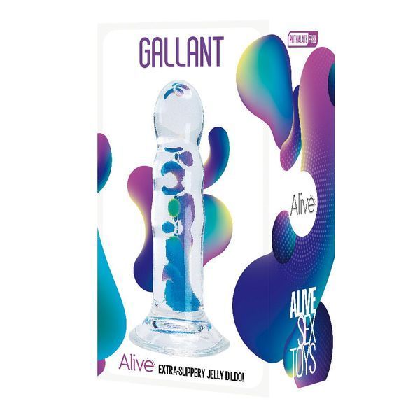 Прозорий фалоімітатор Alive Gallant Jelly Dildo SO6025 фото
