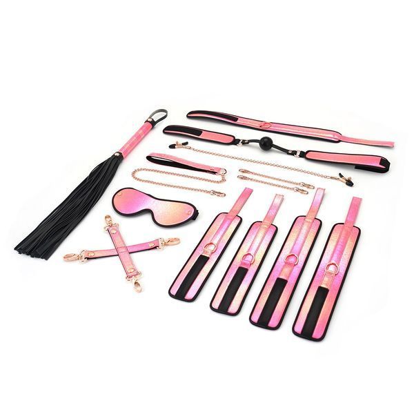 БДСМ-набір Liebe Seele Vivid Sakura 8 Pieces Set, 8 аксесуарів, екошкіра на оксамитовій основі SO9502 фото