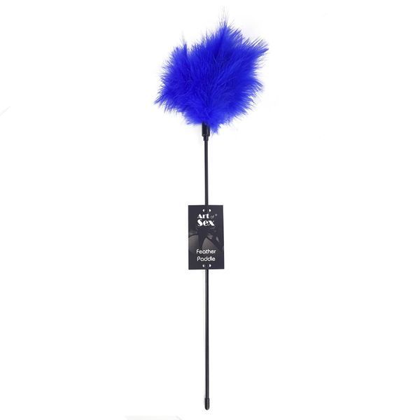 Лоскітка з пером індика Art of Sex &ndash; Feather Paddle, синя SO6613 фото
