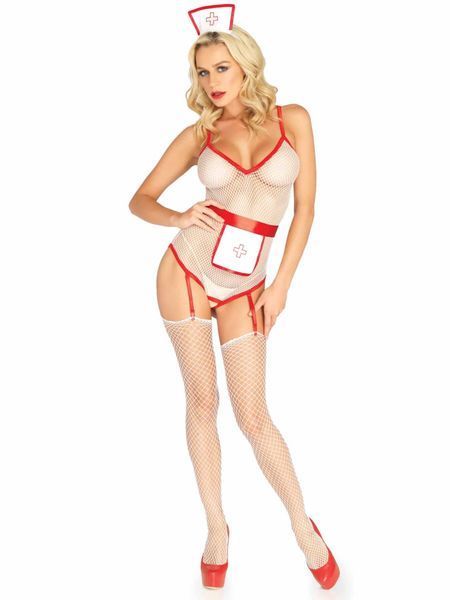 (SALE) Костюм медсестри Leg Avenue Roleplay TLC Nurse One size White SO8602 фото