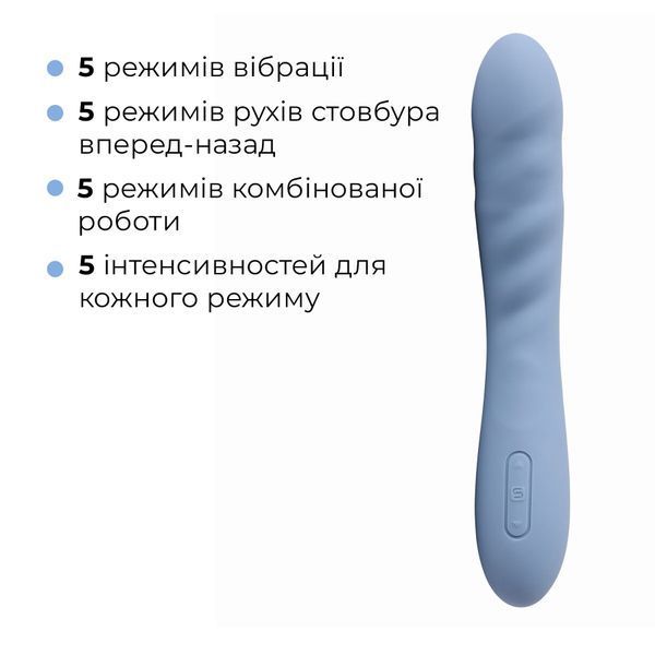 Смарт-вібратор з пульсацією Svakom Ava Neo Cornflower Blue, 15 режимів роботи, водонепроникний SO8977 фото