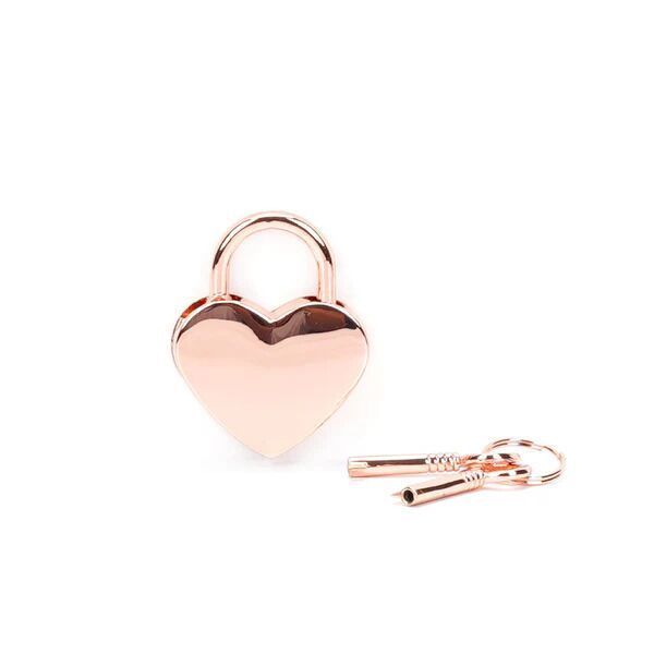 Замочок Liebe Seele Heart Shape Padlock Rose Gold (2 шт) SX1678 фото