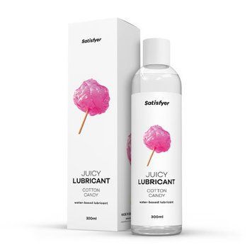 Лубрикант на водній основі Satisfyer Juicy Lubricant Cotton Candy water based 300 мл SX2719 фото