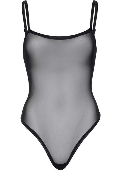 Еротичне боді Leg Avenue Cami bodysuit with thong Black S/M, на бретелях SO9166 фото