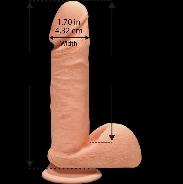 Фалоімітатор Doc Johnson The D - Perfect D - 7 Inch With Balls - ULTRASKYN, діаметр 4,5 см SO1576 фото