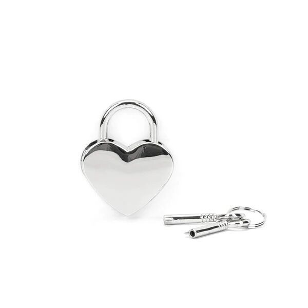 Замочок Liebe Seele Heart Shape Padlock Silver (2 шт) SX1679 фото