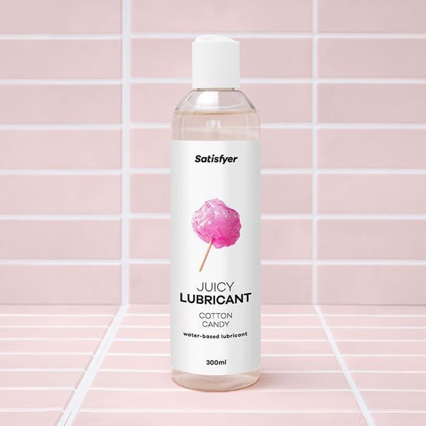Лубрикант на водній основі Satisfyer Juicy Lubricant Cotton Candy water based 300 мл SX2719 фото