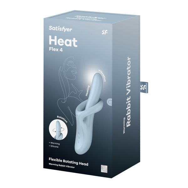 Вібратор з ротацією Satisfyer Heat Flex 4 Blue, підігрів до 39&deg;C SX2169 фото