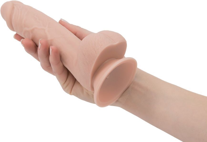 Реалістичний фалоімітатор на присосці ADDICTION &mdash; Mark 7,5&Prime; Dildo With Balls, Beige SO5583 фото