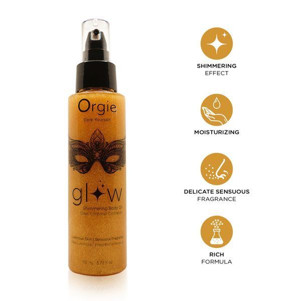 Олія-шимер для тіла Orgie &ndash; Glow Shimmering Body Oil (110 мл), чуттєвий аромат, зволоження SX1501 фото