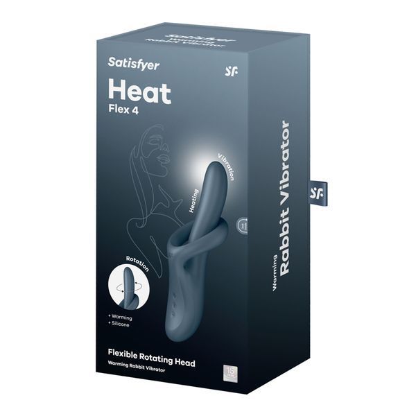 Вібратор з ротацією Satisfyer Heat Flex 4 Grey, підігрів до 39&deg;C SX2170 фото