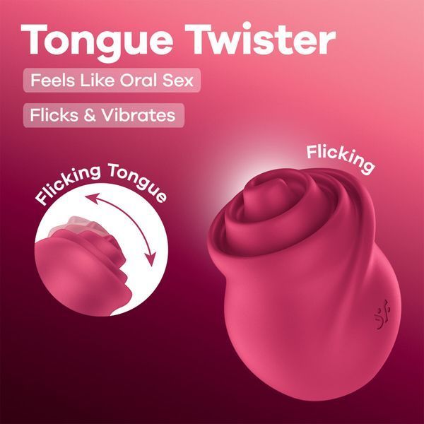 Вібростимулятор для клітора Satisfyer Tongue Twister з імітацією язичка SX3849 фото