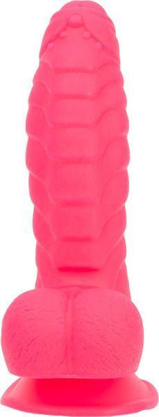 Ребристий фалоімітатор на присосці ADDICTION &mdash; Tom 7&Prime; Dildo With Balls &mdash; Рожевий. SO5585 фото