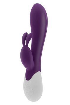 Вібратор-кролик S Pleasures Premium Corabi Rabbit, фіолетовий, вушка для клітора, 16 режимів, нагрів SX1616 фото