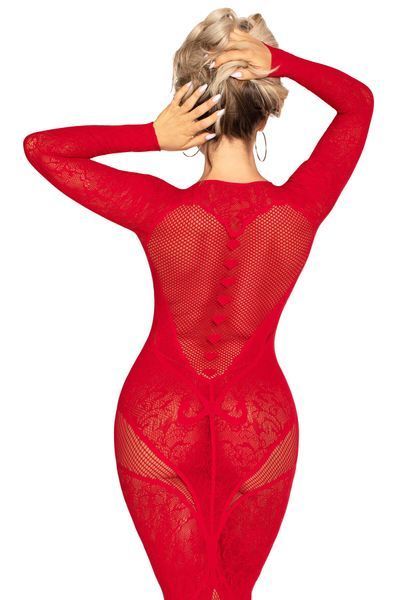 Сукня Leg Avenue Lace and Net Bodycon Gown One Size, Red SX1738 фото