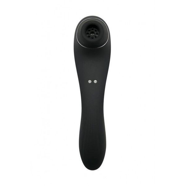Вакуумний стимулятор з вібрацією Wooomy Smoooch Black Clitoral Suction & Vibration SO7410 фото