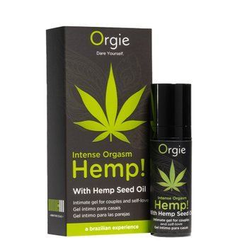 Збуджувальний гель для пар Orgie Hemp! Intense Orgasm, 15 мл, тепло-холод, ефект сильної вібрації SX1503 фото