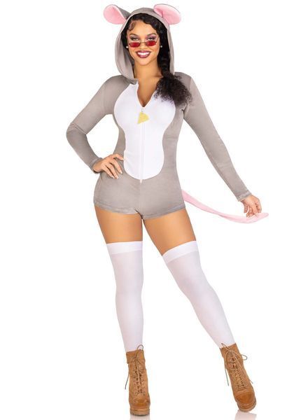 Комбінезон-костюм миші Leg Avenue Comfy Mouse XS, з капюшоном SO9220 фото