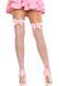 Панчохи-сітка зі швом ззаду Leg Avenue Bow back seam thigh highs One size Pink, атласний бант SX2773 фото 1