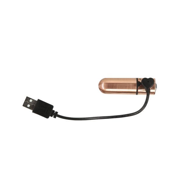 Віброкуля PowerBullet First-Class Bullet 2.5&Prime; з Key Chain Pouch, Rose Gold, 9 режимів вібрації SO6847 фото