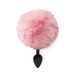 Силіконова анальна пробка М Art of Sex - Silicone Butt plug Rabbit Tail Pink, діаметр 3,5 см SO6693 фото 2