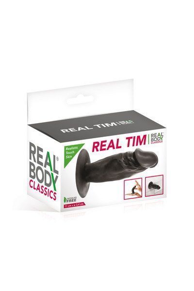 Фалоімітатор Real Body &mdash; Real Tim Black, TPE, діаметр 3,4 см SO3722 фото