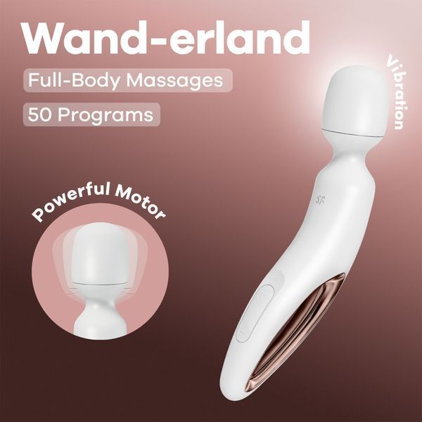 Вібромасажер Satisfyer Wand-erland (White/Rosegold) SX2697 фото