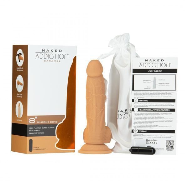 Фалоімітатор Naked Addiction - 8&Prime; Silicone Dual Density Dildo Vanilla SX2236 фото