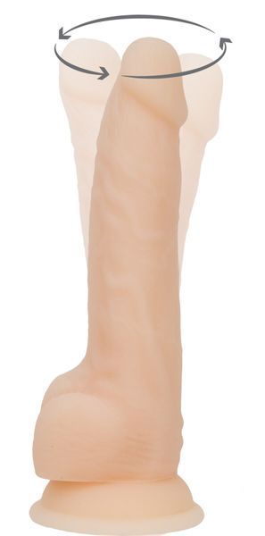 Фалоімітатор з вібрацією та ротацією Naked ADDICTION James 8&Prime; Rotating & Vibrating Dong + пульт дистанційного керування SO5587 фото