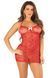 Сорочка Leg Avenue Mini Heart Trimmmed Net Chemise One Size, Red SX1740 фото 3