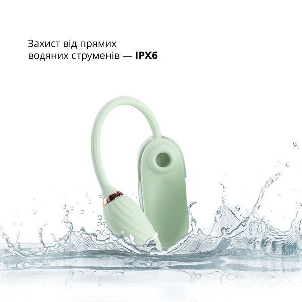 Вакуумний кліторальний стимулятор Otouch Louis Vibrate Teal з віброяйцем, у кейсі SO9429 фото