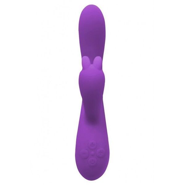 Вібратор-кролик Wooomy Gili-Gili Vibrator with Heat Purple, відросток з вушками, підігрів до 40&deg;С SO7412 фото