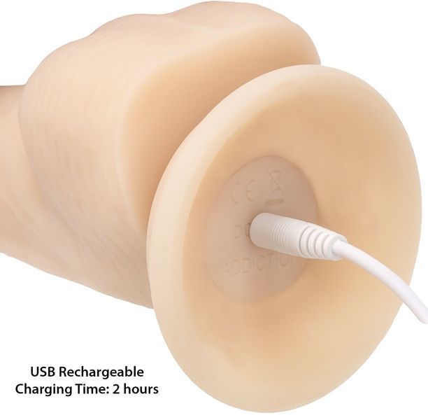 Фалоімітатор з вібрацією та ротацією Naked ADDICTION James 8&Prime; Rotating & Vibrating Dong + пульт дистанційного керування SO5587 фото