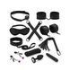 Набір Liebe Seele Black Lace and Neoprene 11pcs Bondage Kit, анальна пробка з кристалом, віброкуля SO9509 фото 1