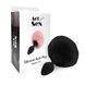 Силіконова анальна пробка М Art of Sex - Silicone Butt plug Rabbit Tail Black, діаметр 3,5 см SO6694 фото 3