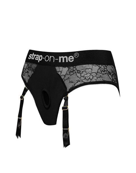 Мереживні труси для страпона з підв'язками для панчіх Strap-On-Me DIVA HARNESS - S SO5096 фото
