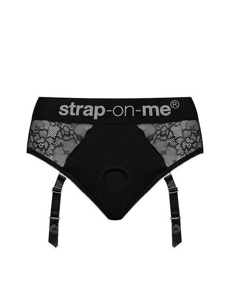 Мереживні труси для страпона з підв'язками для панчіх Strap-On-Me DIVA HARNESS - S SO5096 фото