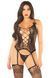Комплект Leg Avenue Cami Garter with Stockings and String One Size, Black SX1741 фото 1