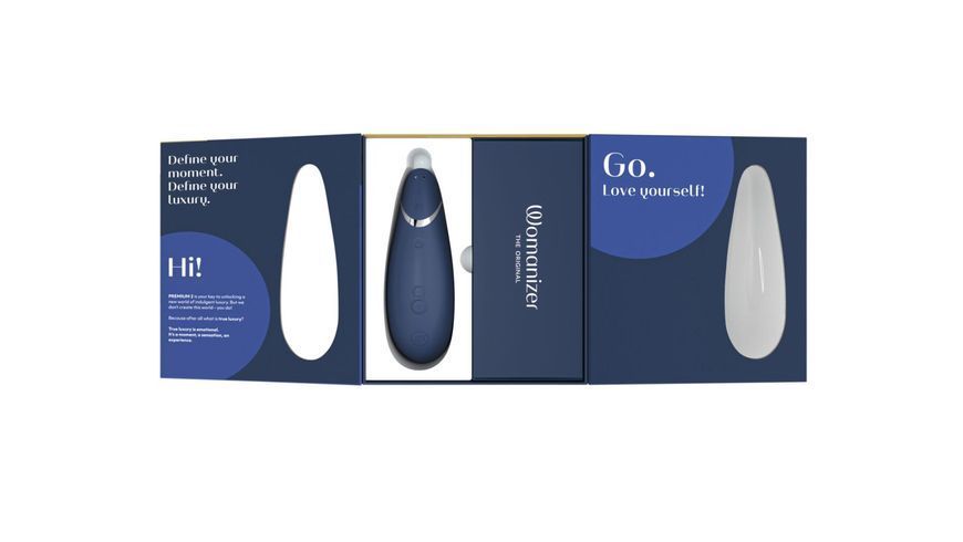 Вакуумний кліторальний стимулятор Womanizer Premium 2 - Blueberry, функції Autopilot та Smart Silence SO8752 фото
