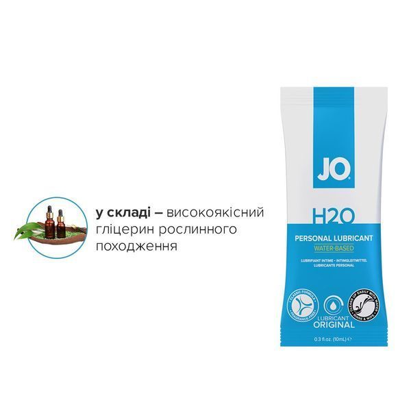 Набір лубрикантів Foil Display Box &ndash; JO H2O Lubricant &ndash; Original &ndash; 12 &times; 10ml SO6160 фото
