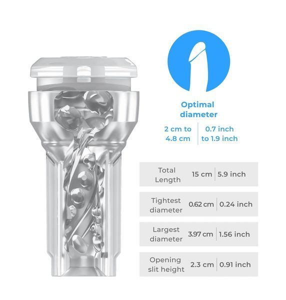 Мастурбатор Kiiroo Feel Pocket Crystal сумісний з PowerBlow SX2239 фото