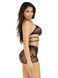 Комплект Leg Avenue Wrap Around Bra Top & Boy Shorts, One Size, чорний, сітчастий, бралет та шорти SX1074 фото 2